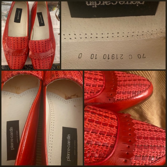 BOXING DAY SALE Vintage Pierre Cardin Red Loafers - Picture 3 of 3